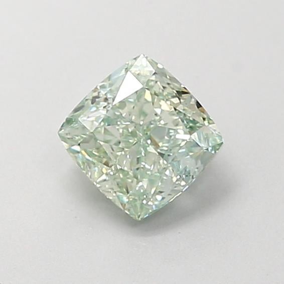 0.82 Ct. Fancy Yellowish Green Cushion Lab Grown Diamond