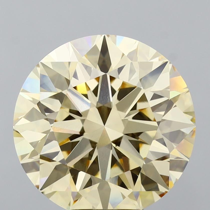 6.06 Ct. Fancy Light  Yellow Round Lab Grown Diamond
