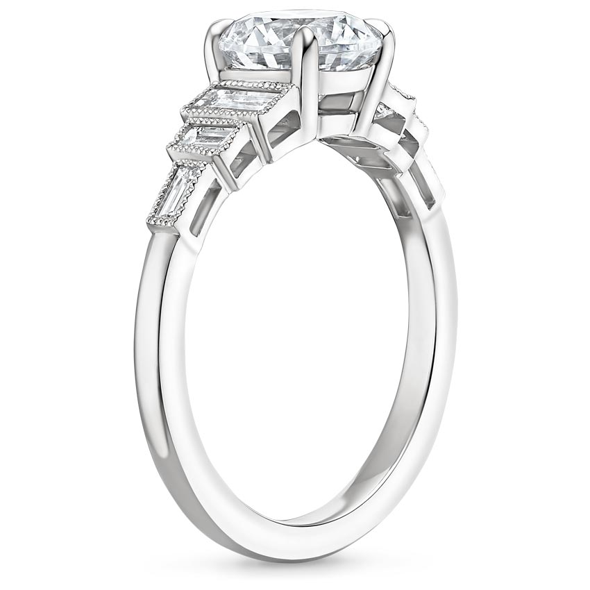 18K White Gold Adele Diamond Ring, large side view