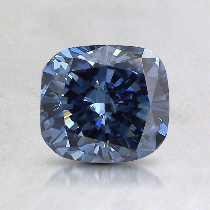 1.26 Ct. Lab Created Fancy Deep Blue Cushion Diamond | DLCB1.26RDFDBVS2_V