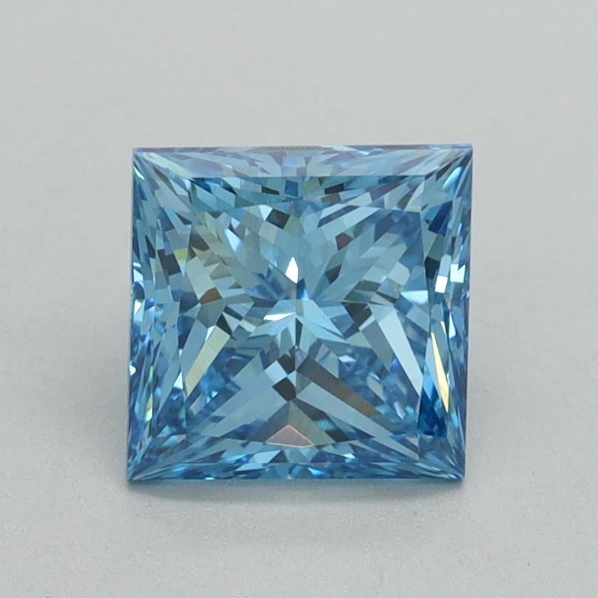 1.54 Ct. Fancy Vivid Blue Princess Lab Grown Diamond