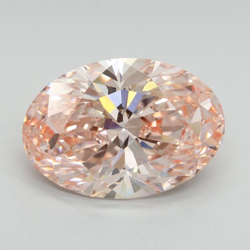 10.02 Ct. Fancy Intense Pink Oval Lab Grown Diamond