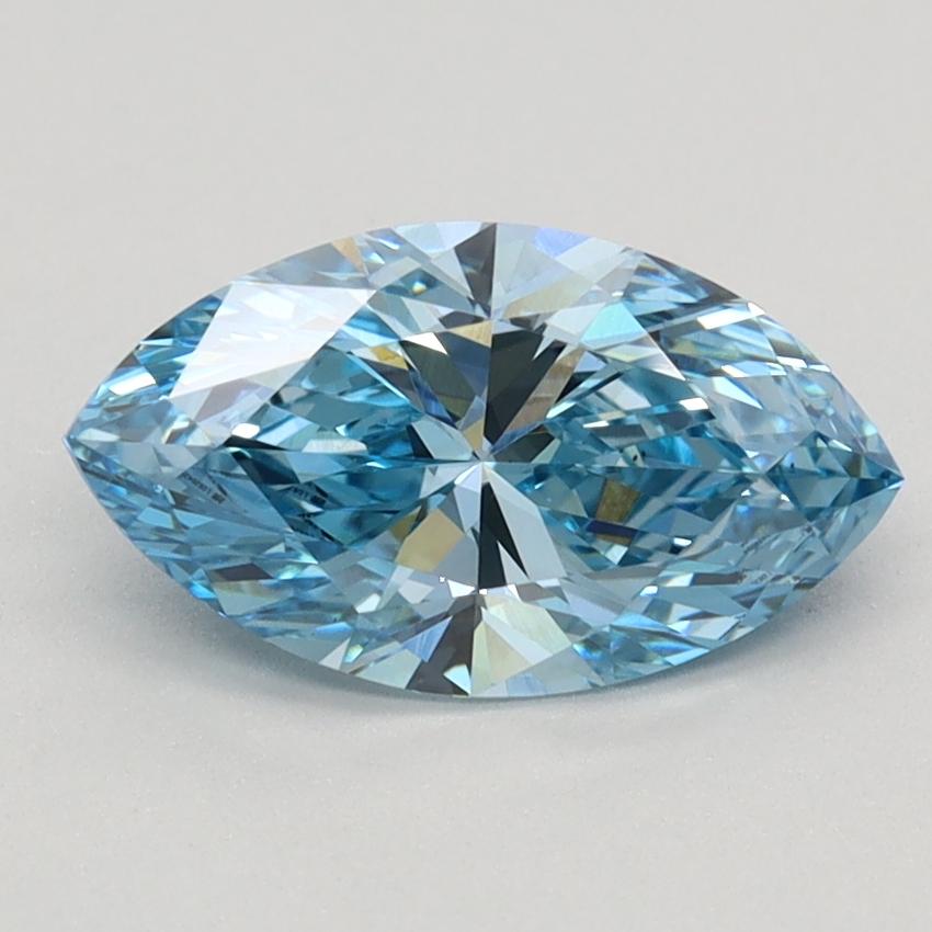 1.22 Ct. Fancy Vivid Blue Marquise Lab Grown Diamond