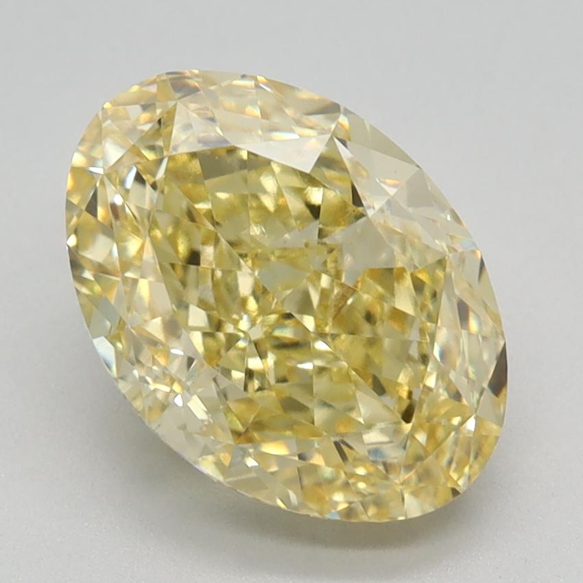 2.62 Ct. Fancy Vivid Yellow Oval Lab Grown Diamond