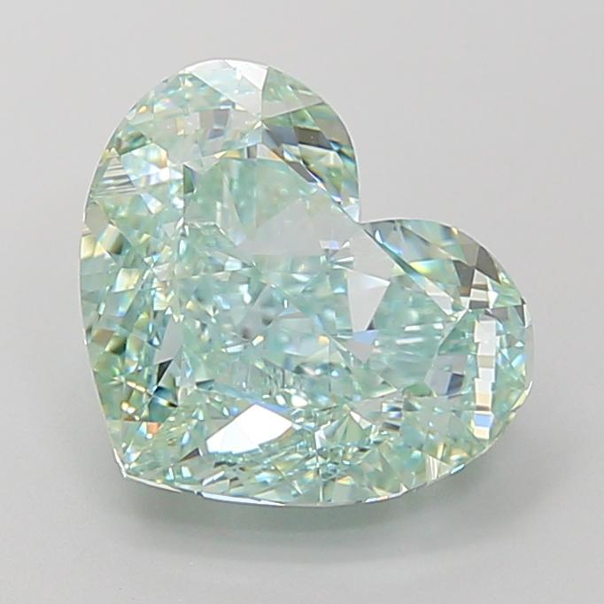 4.09 Ct. Fancy Green Intense Heart Lab Grown Diamond