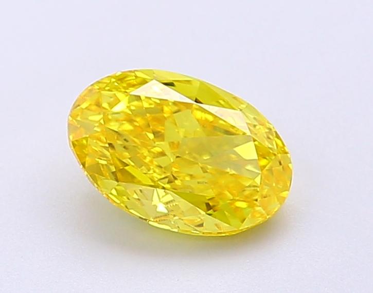 1.12 Ct. Fancy Vivid Yellow Oval Lab Grown Diamond