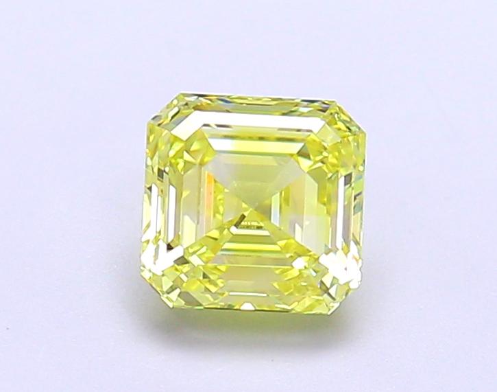 1.02 Ct. Fancy Intense Yellow Asscher Lab Grown Diamond