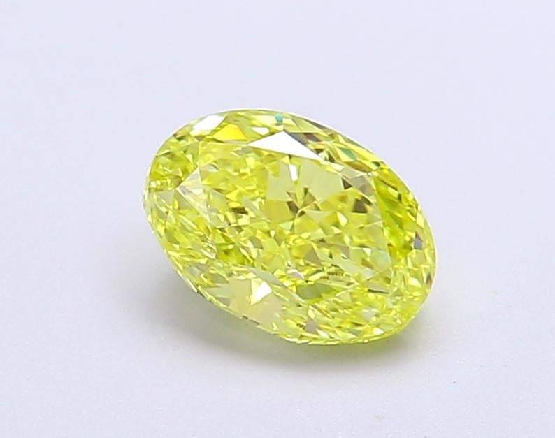 1.18 Ct. Fancy Vivid Yellow Oval Lab Grown Diamond
