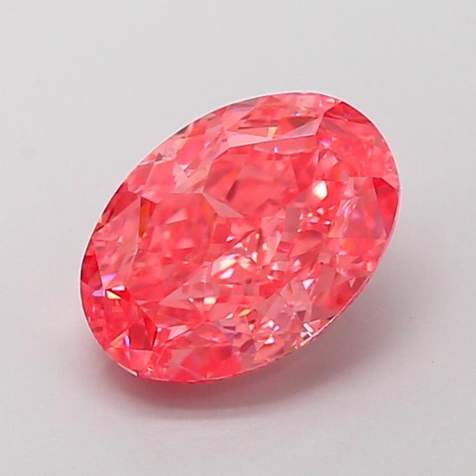 3.01 Ct. Fancy Vivid Pink Oval Lab Grown Diamond