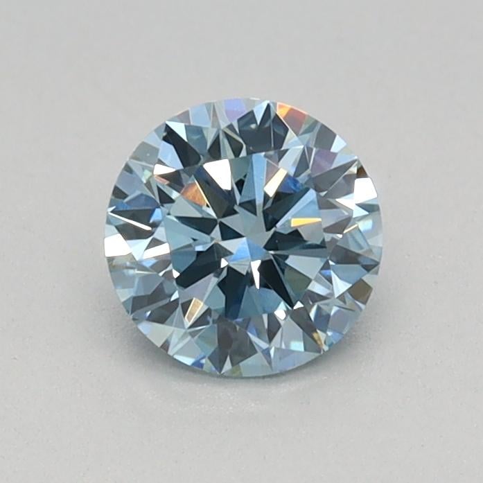0.41 Ct. Fancy Vivid Blue Round Lab Grown Diamond