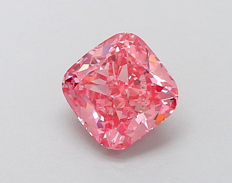 1.21 Ct. Fancy Vivid  Pink Cushion Lab Grown Diamond