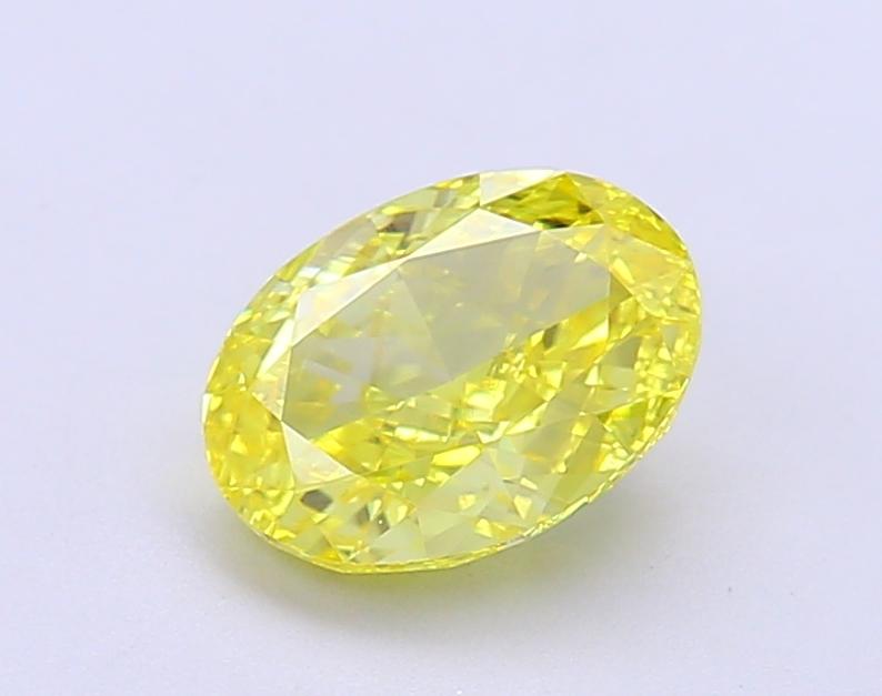 1.53 Ct. Fancy Vivid  Yellow Oval Lab Grown Diamond