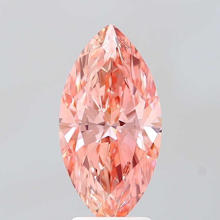 3.03 Ct. Fancy Vivid Pink Marquise Lab Grown Diamond