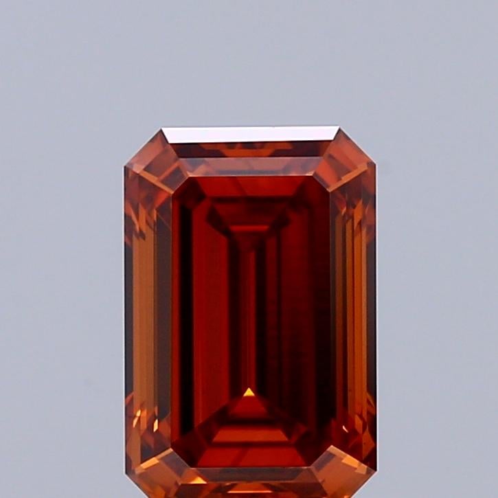 1.00 Ct. Fancy Vivid Orange Emerald Lab Grown Diamond