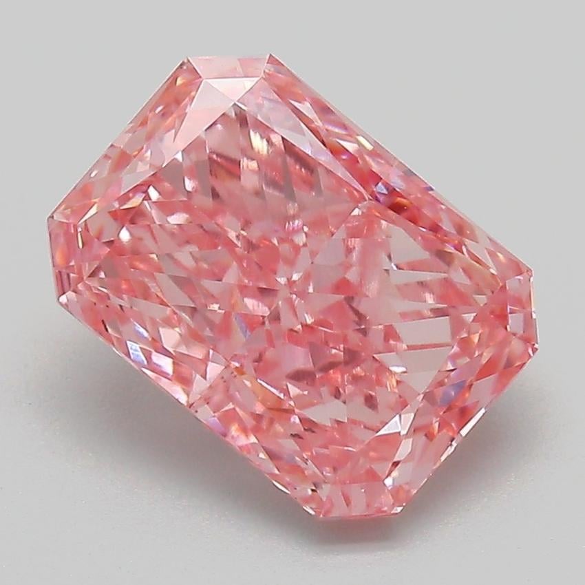 3.10 Ct. Fancy Vivid Pink Radiant Lab Grown Diamond