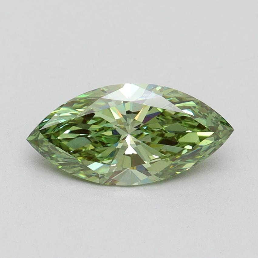 1.00 Ct. Fancy Vivid Green Marquise Lab Grown Diamond