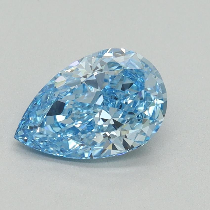 1.21 Ct. Fancy Vivid Blue Pear Lab Grown Diamond
