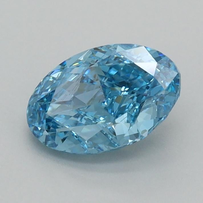 1.03 Ct. Fancy Vivid  Blue Oval Lab Grown Diamond