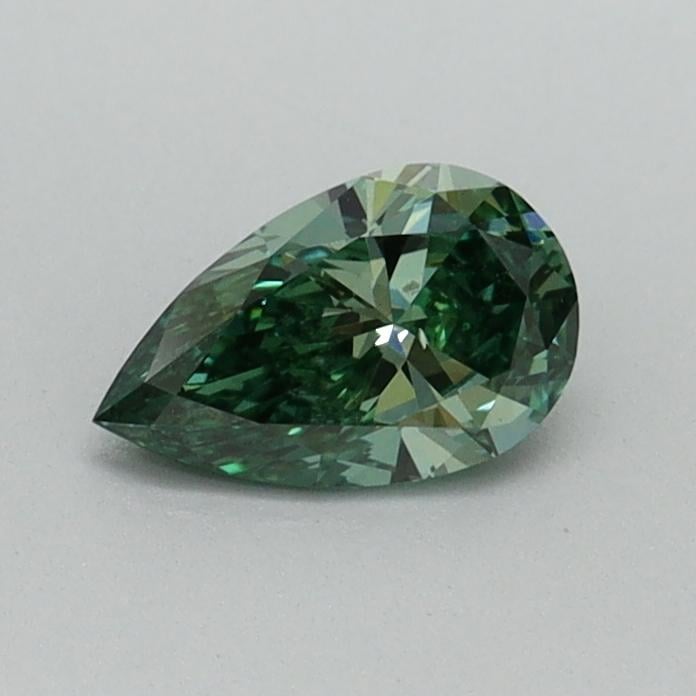 0.40 Ct. Fancy Vivid Pacific Green Pear Lab Grown Diamond