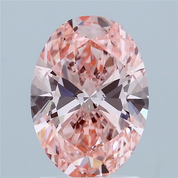 2.00 Ct. Fancy Vivid Pink Oval Lab Grown Diamond