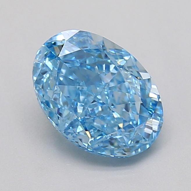 1.02 Ct. Fancy Vivid  Blue Oval Lab Grown Diamond