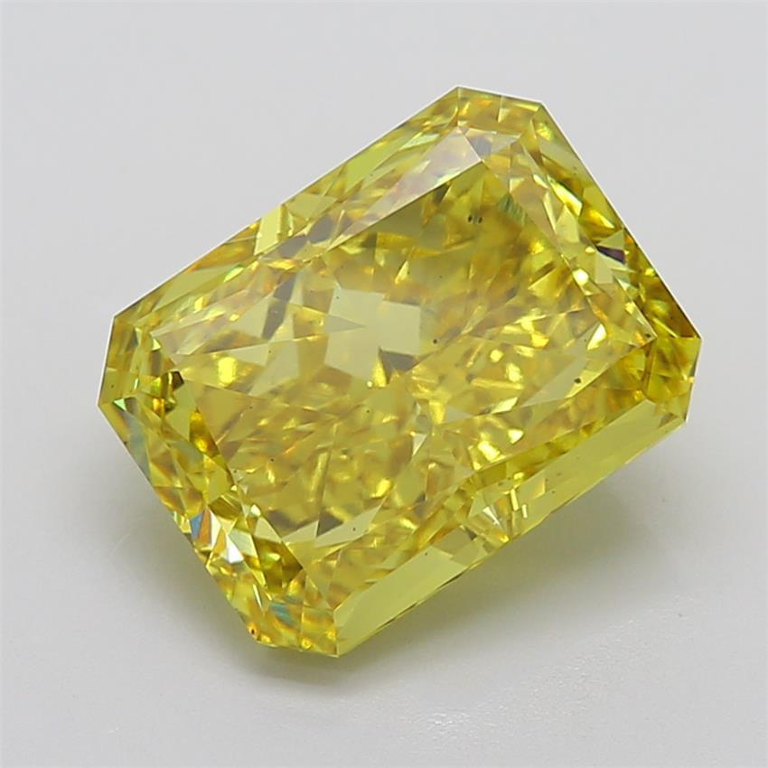 10.06 Ct. Fancy Vivid Yellow Radiant Lab Grown Diamond