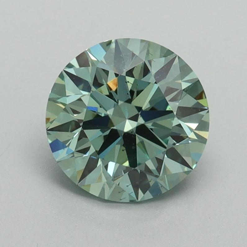1.29 Ct. Fancy Vivid Pacific Green Round Lab Grown Diamond