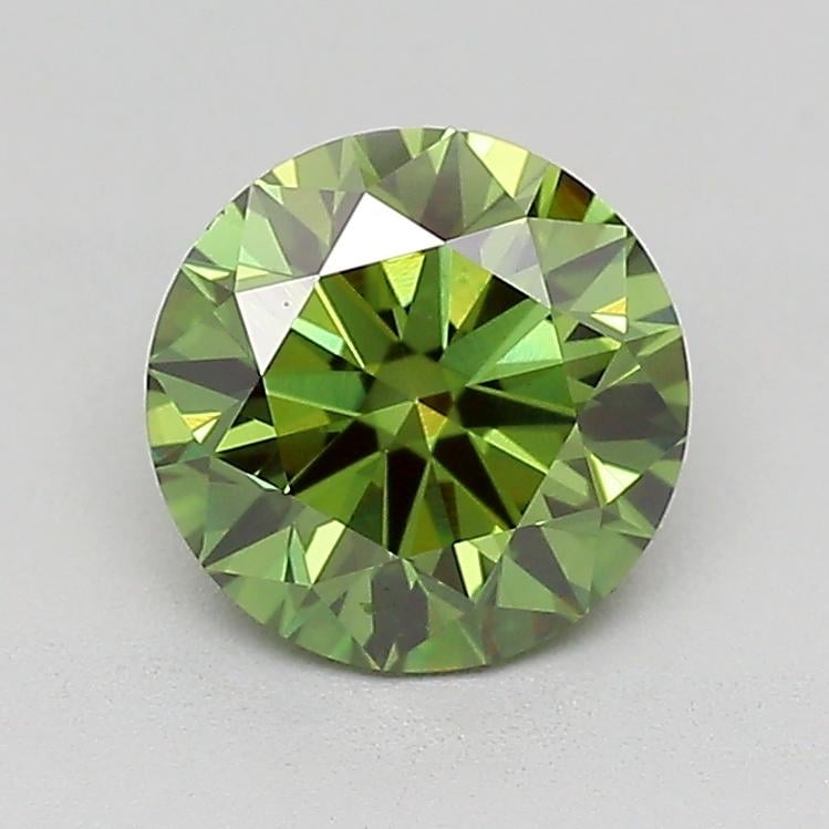 0.99 Ct. Fancy Vivid Green Round Lab Grown Diamond