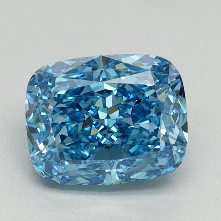 1.65 Ct. Fancy Vivid Blue Cushion Lab Grown Diamond