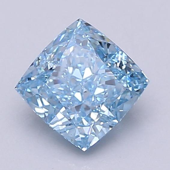 1.56 Ct. Fancy Vivid Blue Cushion Lab Grown Diamond