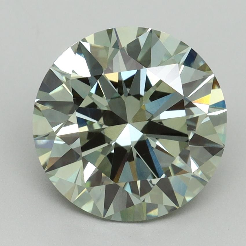 3.08 Ct. Fancy Intense Green Round Lab Grown Diamond