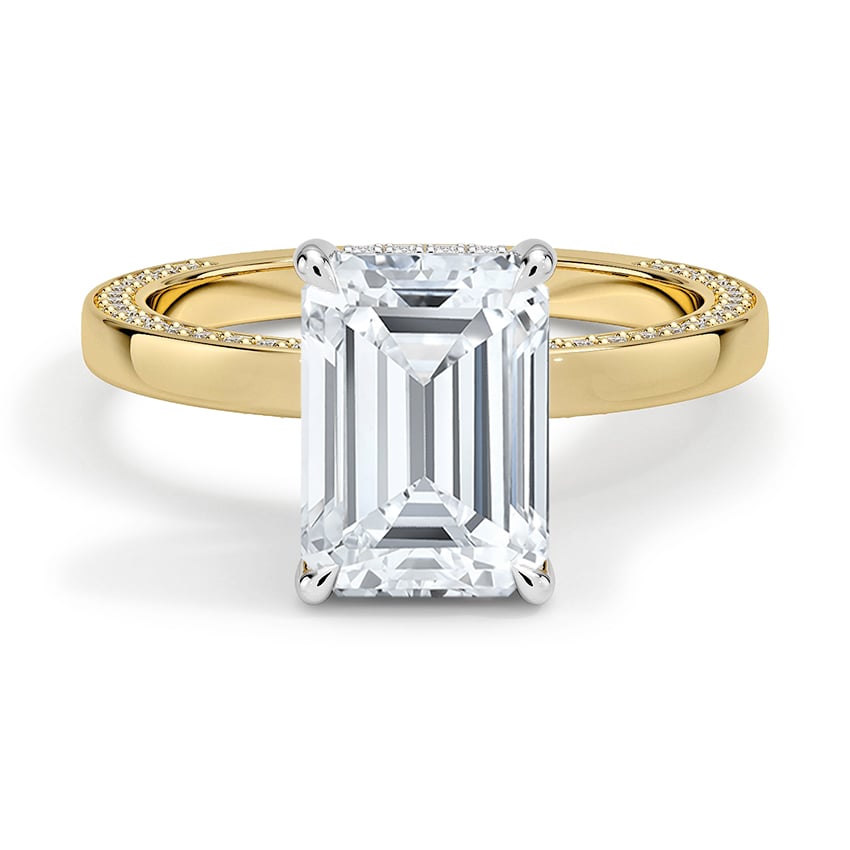 Custom Mixed Metal Hidden Accents Diamond Ring