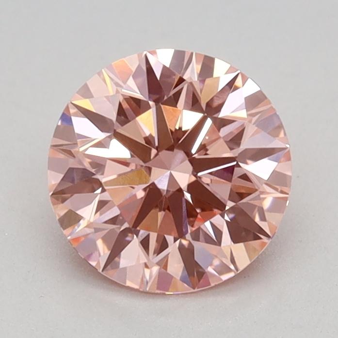 0.79 Ct. Fancy Vivid Pink Round Lab Grown Diamond