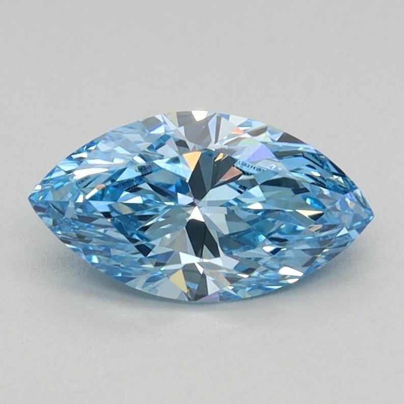 0.58 Ct. Fancy Vivid Blue Marquise Lab Grown Diamond
