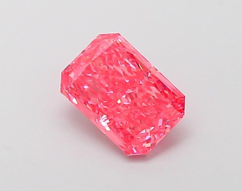 1.18 Ct. Fancy Vivid Pink Radiant Lab Grown Diamond