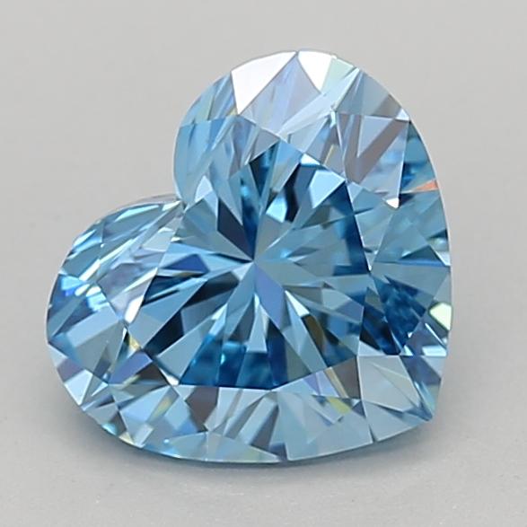 1.58 Ct. Fancy Vivid  Blue Heart Lab Grown Diamond