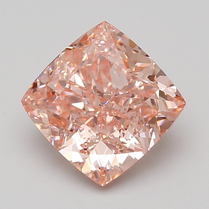 7.00 Ct. Fancy Vivid Pink Cushion Lab Grown Diamond