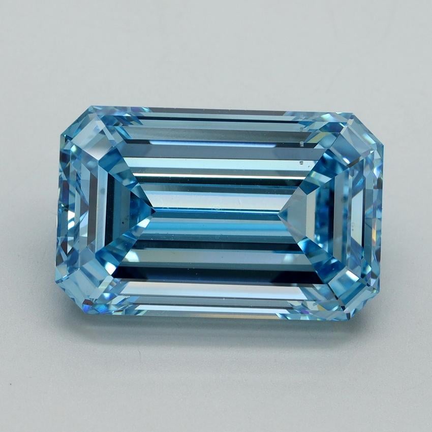 10.04 Ct. Fancy Vivid Blue Emerald Lab Grown Diamond