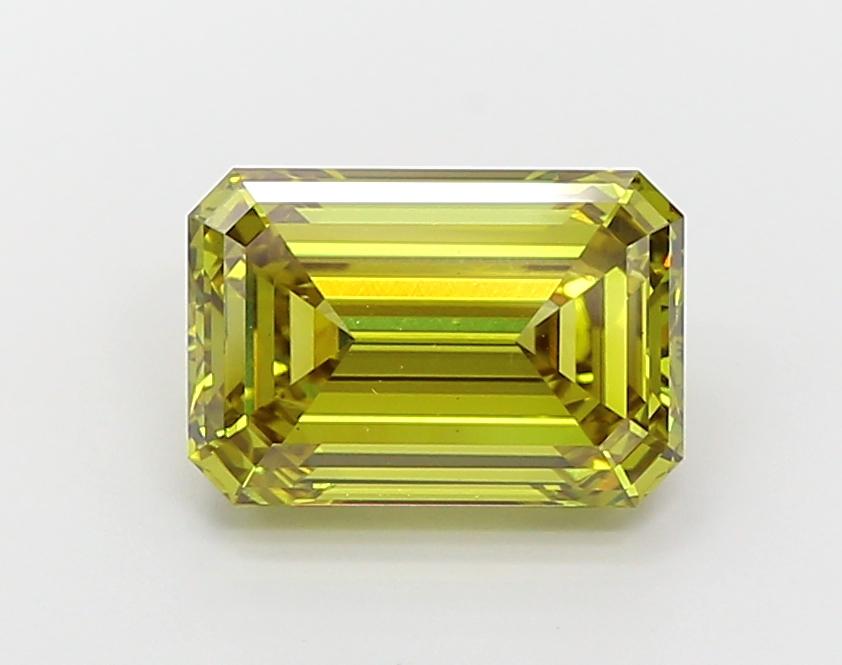 5.06 Ct. Fancy Vivid Greenish Yellow Emerald Lab Grown Diamond