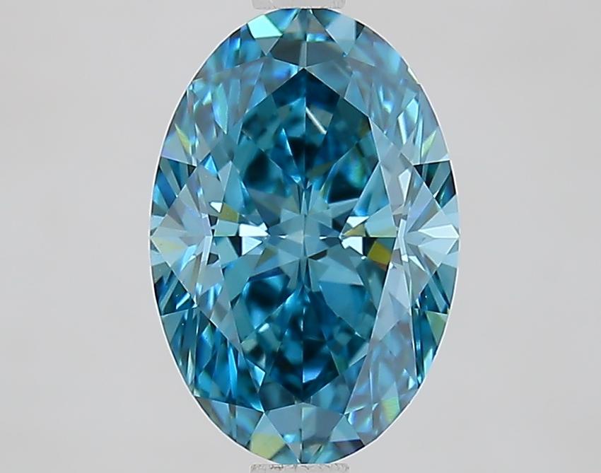 2.10 Ct. Fancy Vivid Blue Oval Lab Grown Diamond