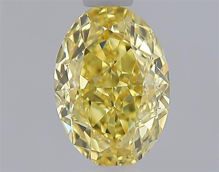 1.09 Ct. Fancy Intense  Yellow Oval Lab Grown Diamond