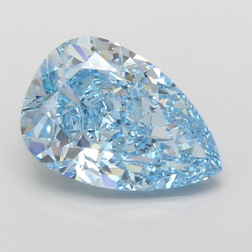 5.08 Ct. Fancy Vivid Blue Pear Lab Grown Diamond
