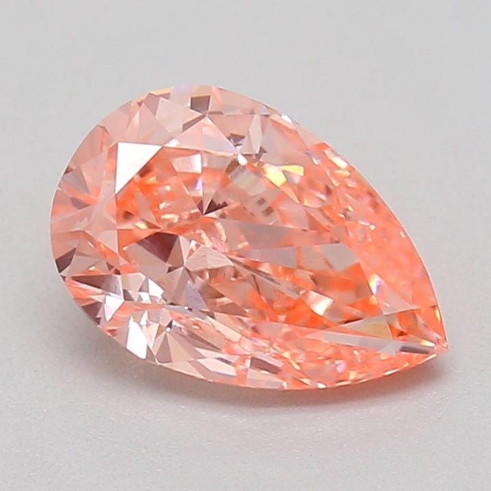 0.71 Ct. Fancy Vivid  Orange Pear Lab Grown Diamond