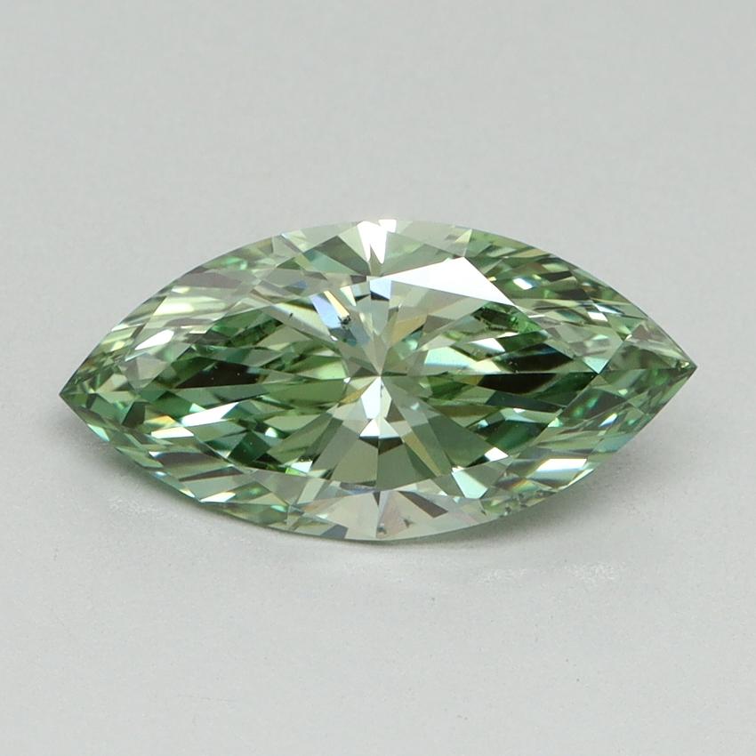 1.59 Ct. Fancy Vivid Green Marquise Lab Grown Diamond