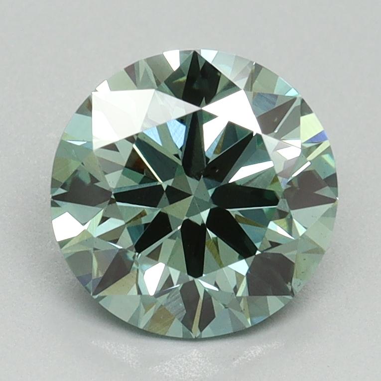 1.70 Ct. Fancy Vivid Green Round Lab Grown Diamond