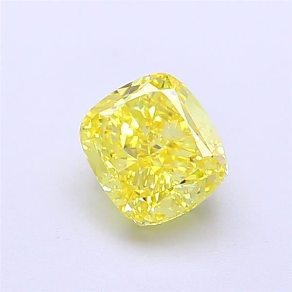 1.05 Ct. Fancy Intense  Yellow Cushion Lab Grown Diamond