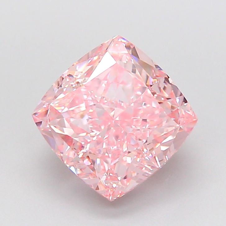 2.69 Ct. Fancy Intense  Pink Cushion Lab Grown Diamond