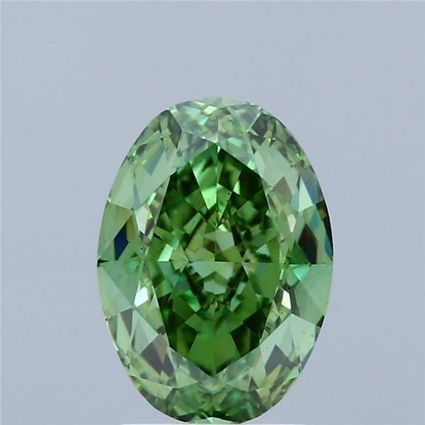 2.52 Ct. Fancy Vivid Green Oval Lab Grown Diamond