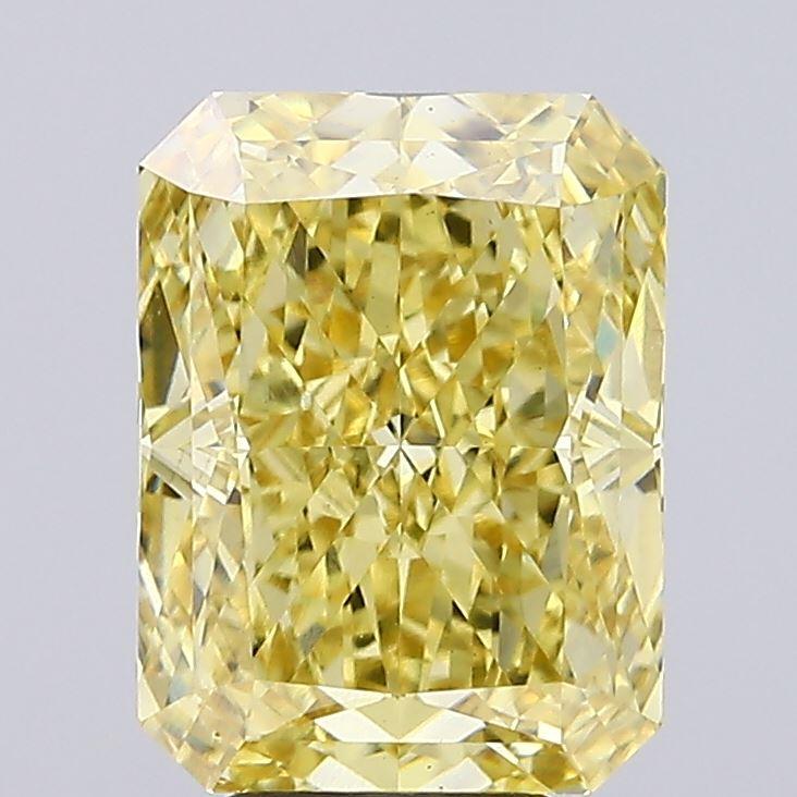 6.21 Ct. Fancy Intense Yellow Radiant Lab Grown Diamond
