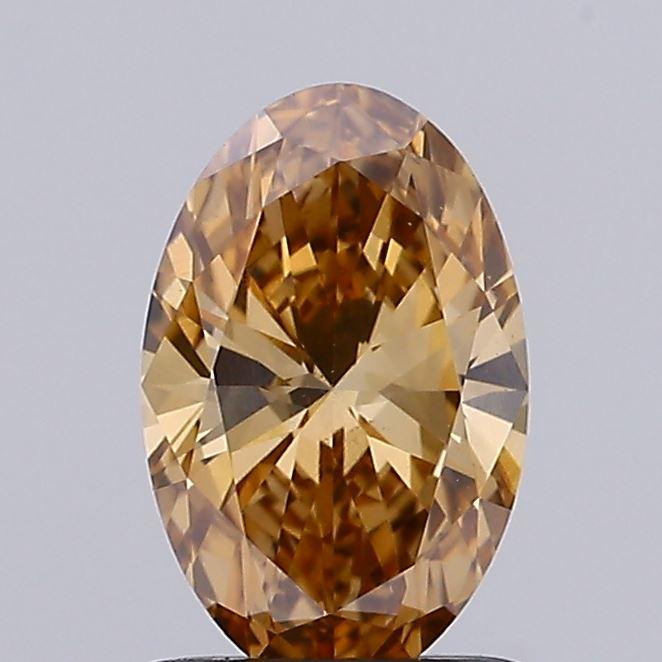 1.02 Ct. Fancy Brown Oval Lab Grown Diamond